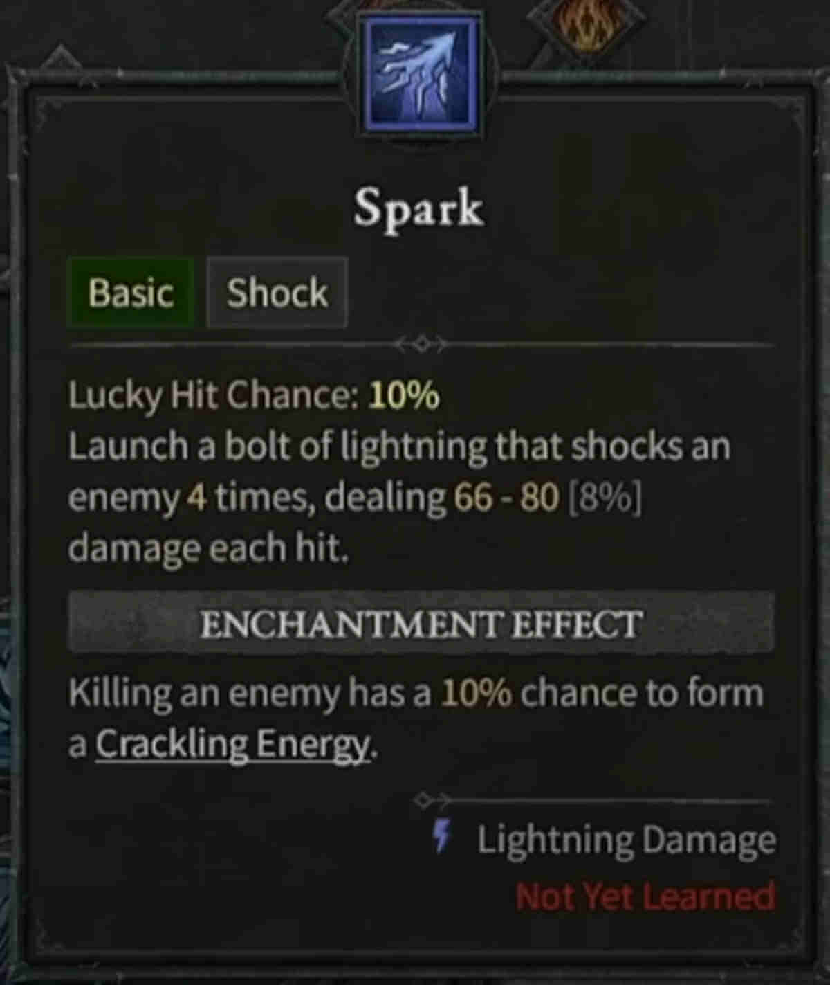 Spark_Diablo 4 Sorcerer Basic Skills